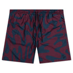 Splashed Swim Shorts - Burgundy