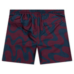 Splashed Swim Shorts - Burgundy