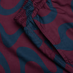 Splashed Swim Shorts - Burgundy