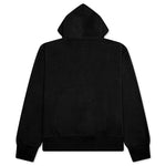 Split Zip Hoodie - Black