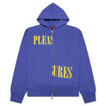 Split Zip Hoodie - Blue