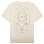 Reverse Cotton with Tarot Print T-Shirt - Ivory