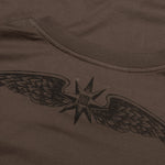 Wings Cotton T-Shirt - Khaki