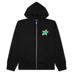 Star A Zip Up Hoodie - Black