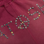 Star Studded Sweatpant - Burgundy