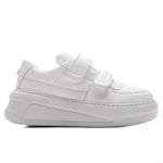 Velcro Strap Platform Sneakers - Optic White