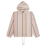 Stitch Poncho Hoodie - Ecru