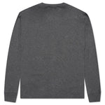 Patch Logo L/S Tee - Melange Dark Grey