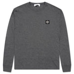 Patch Logo L/S Tee - Melange Dark Grey