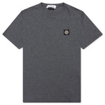 Patch Logo S/S Tee - Melange Dark Grey