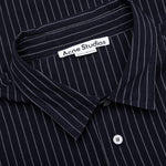 Stripe Button-Up Shirt - Navy/White