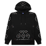 Studded Pullover Hoodie - Black