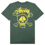 Skull & Bones Pigment Dyed Tee - Forest