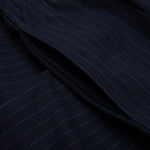 Wool Stripe Beach Pant - Navy
