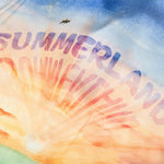 Summerland Sunset S/S Silk Shirt - Landscape Poppies