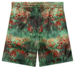 Summerland Sunset Silk Shorts - Landscape Poppies