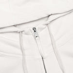 Reverse Applicated Stitch Logo Zipped Hoodie - Ecru