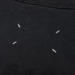 Reverse Applicated Stitch Logo Zipped Hoodie - Washed Black
