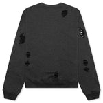 Sweater Printed Logo - Black Melange