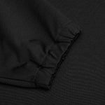 Shiny Cotton Jersey Technical Hooded Sweatshirt - Black