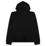 Upside Down Logo Hoodie - Black/White Embroidery