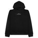 Upside Down Logo Hoodie - Black/White Embroidery
