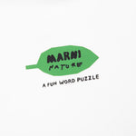 Organic Cotton Hoodies With Wordsearch Flower Print - Natural White
