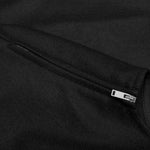 Patch Pocket Zip T-Shirt - Black