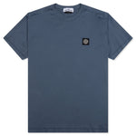 Compass Patch Logo S/S T-Shirt - Avio Blue
