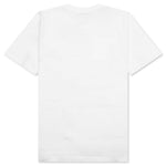 White Cotton T-Shirt With Gingham Logo - Lily White