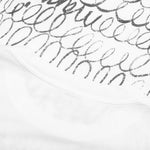 Scribble Motif T-Shirt - Lily White