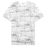 Scribble Motif T-Shirt - Lily White