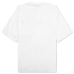 White Cotton T-Shirt With Bouquet Prints - Lily White 3