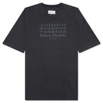 Number Logo Cotton T-Shirt - Washed Black