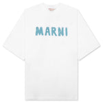 Scribble Logo Cotton T-Shirt - Lily White