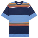 Striped Organic Cotton T-Shirt - Glass Blue