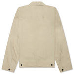 Tailored Cotton Zip-Up Jacket - Taupe