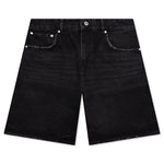 Tailored Denim Shorts - Black