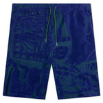 Terry Towelling Short - Blue/Green