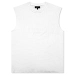 Textured Jersey Sleeveless - White