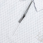 Textured Knit Quarter Zip - Grey
