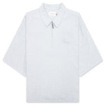 Textured Knit Quarter Zip - Grey