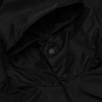 Textured Nylon Hooded Coaches Jacket - Black