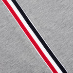 Center Back Stripe Pique Tee - Light Grey