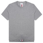 Center Back Stripe Pique Tee - Light Grey