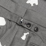 Classic Animal Backstrap Trouser - Medium Grey