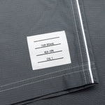 Contrast White Stitching Track Shorts - Med Grey