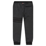 Cotton Gunclub Check Jacquard 4-Bar Sweatpants - Black