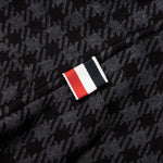 Cotton Gunclub Check Jacquard 4-Bar Zip Hoodie - Black