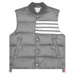 Downfilled Snap Front Vest - Medium Grey